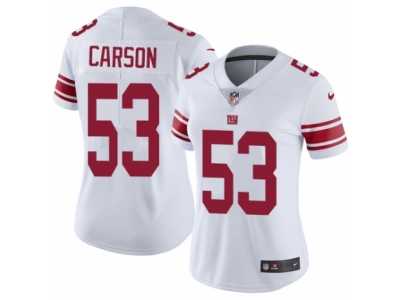 Women's Nike New York Giants #53 Harry Carson Vapor Untouchable Limited White NFL Jersey