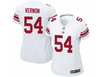 Women's Nike New York Giants #54 Olivier Vernon Limited White NFL Jersey