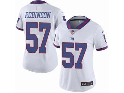 Women's Nike New York Giants #57 Keenan Robinson Limited White Rush NFL Jersey