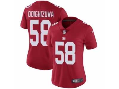 Women's Nike New York Giants #58 Owa Odighizuwa Vapor Untouchable Limited Red Alternate NFL Jersey