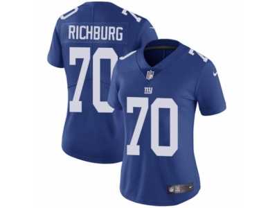 Women's Nike New York Giants #70 Weston Richburg Vapor Untouchable Limited Royal Blue Team Color NFL Jersey