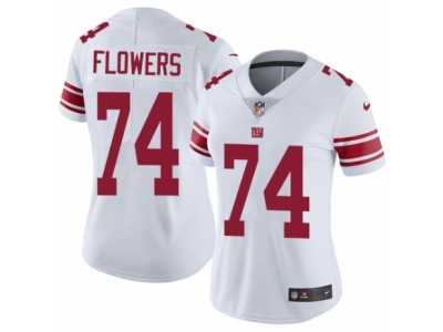 Women's Nike New York Giants #74 Ereck Flowers Vapor Untouchable Limited White NFL Jersey