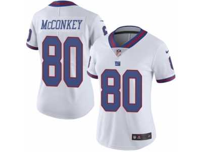 Women's Nike New York Giants #80 Phil McConkey Limited White Rush NFL Jersey