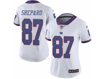 Women's Nike New York Giants #87 Sterling Shepard Limited White Rush NFL Jersey