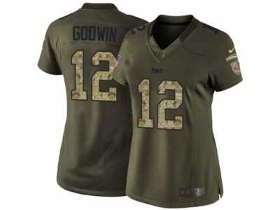 Women's Nike Tampa Bay Buccaneers #12 Chris Godwin Limited Green Salute to Service NFL Jersey
