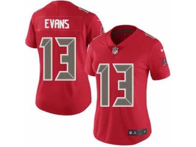 Women's Nike Tampa Bay Buccaneers #13 Mike Evans Limited Red Rush NFL Jersey