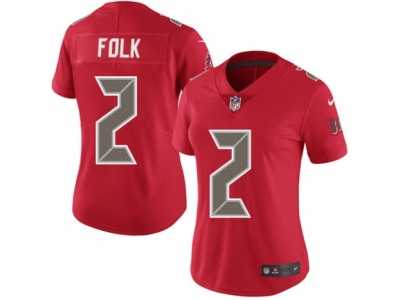 Women's Nike Tampa Bay Buccaneers #2 Nick Folk Limited Red Rush NFL Jersey