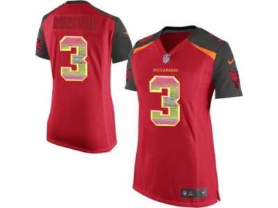 Women's Nike Tampa Bay Buccaneers #3 Jameis Winston Limited Red Strobe NFL Jersey