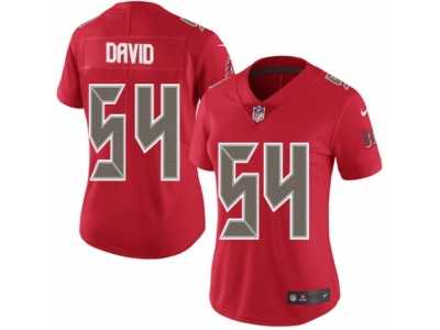 Women's Nike Tampa Bay Buccaneers #54 Lavonte David Limited Red Rush NFL Jersey