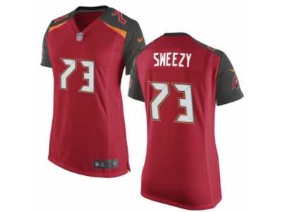 Women's Nike Tampa Bay Buccaneers #73 J. R. Sweezy Limited Red Team Color NFL Jersey