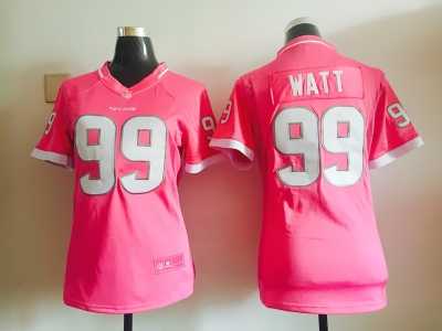 2015 women Nike Houston Texans #99 Watt pink jerseys