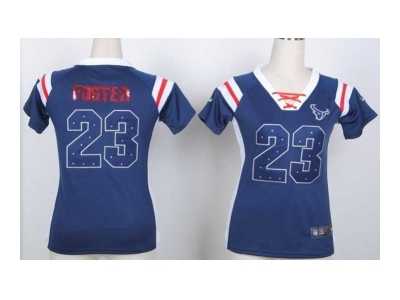 Nike women houston texans #23 arian foster blue jerseys[Fashion Rhinestone sequins]