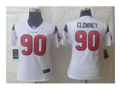 Nike women jerseys houston texans #90 clowney white[clowney]