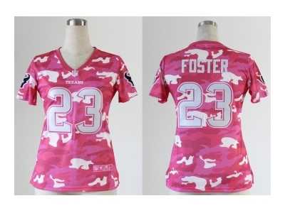 Nike women nfl jerseys houston texans #23 foster pink[fashion camo]