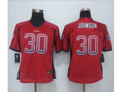 Women Nike Houston Texans #30 Johnson red Jerseys(Drift Fashion)