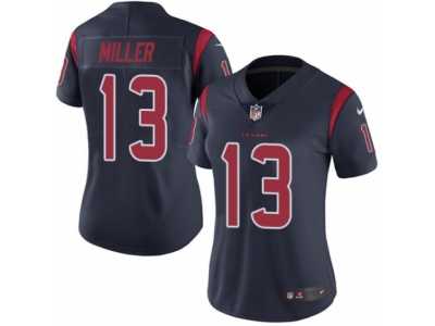 Women's Nike Houston Texans #13 Braxton Miller Limited Navy Blue Rush NFL Jersey