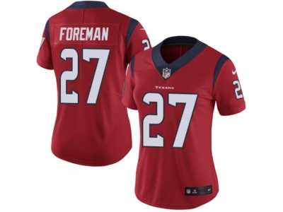 Women's Nike Houston Texans #27 D'Onta Foreman Vapor Untouchable Limited Red Alternate NFL Jersey