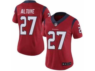 Women's Nike Houston Texans #27 Jose Altuve Vapor Untouchable Limited Red Alternate NFL Jersey