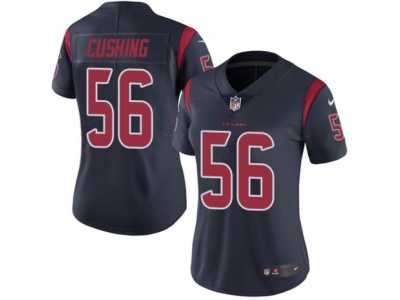 Women's Nike Houston Texans #56 Brian Cushing Limited Navy Blue Rush NFL Jersey