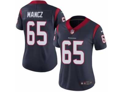 Women's Nike Houston Texans #65 Greg Mancz Vapor Untouchable Limited Navy Blue Team Color NFL Jersey
