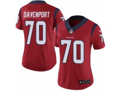 Women's Nike Houston Texans #70 Julien Davenport Vapor Untouchable Limited Red Alternate NFL Jersey