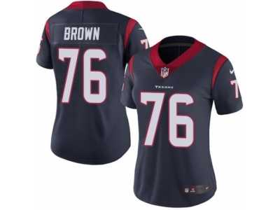 Women's Nike Houston Texans #76 Duane Brown Vapor Untouchable Limited Navy Blue Team Color NFL Jersey