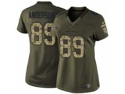 Women's Nike Houston Texans #89 Stephen Anderson Limited Green Salute to Service NFL Jersey