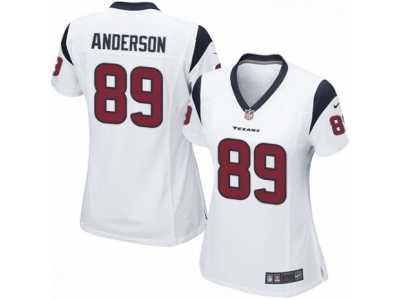 Women's Nike Houston Texans #89 Stephen Anderson Limited White NFL Jersey
