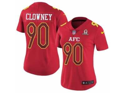 Women's Nike Houston Texans #90 Jadeveon Clowney Limited Red 2017 Pro Bowl NFL Jersey