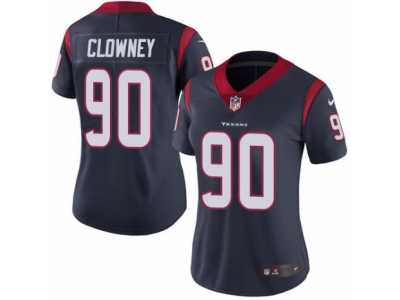 Women's Nike Houston Texans #90 Jadeveon Clowney Vapor Untouchable Limited Navy Blue Team Color NFL Jersey