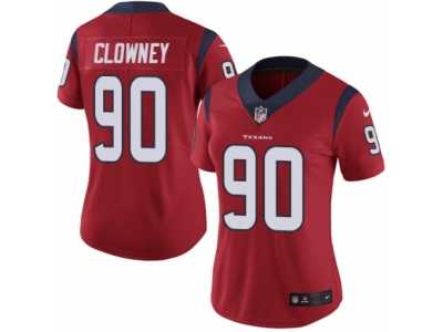 Women's Nike Houston Texans #90 Jadeveon Clowney Vapor Untouchable Limited Red Alternate NFL Jerse