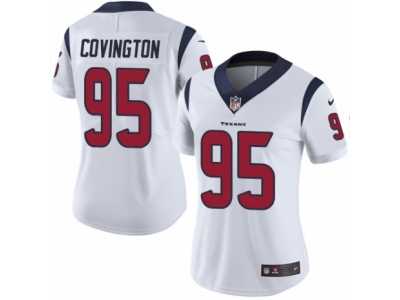 Women's Nike Houston Texans #95 Christian Covington Vapor Untouchable Limited White NFL Jersey