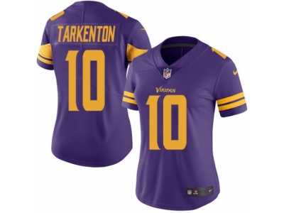 Women's Nike Minnesota Vikings #10 Fran Tarkenton Limited Purple Rush NFL Jersey