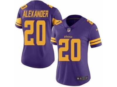 Women's Nike Minnesota Vikings #20 Mackensie Alexander Limited Purple Rush NFL Jersey
