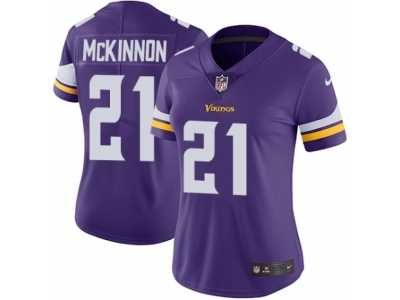 Women's Nike Minnesota Vikings #21 Jerick McKinnon Vapor Untouchable Limited Purple Team Color NFL Jersey
