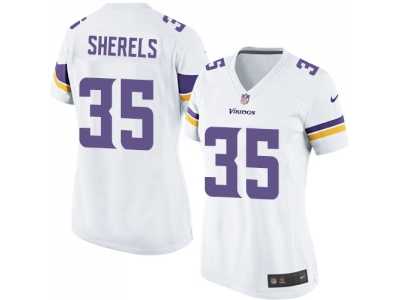Women\'s Nike Minnesota Vikings #35 Marcus Sherels White Elite NFL Jersey