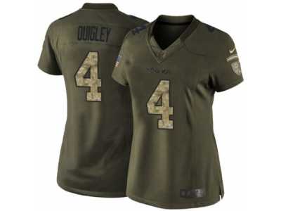 Women's Nike Minnesota Vikings #4 Ryan Quigley Limited Green Salute to Service NFL Jersey