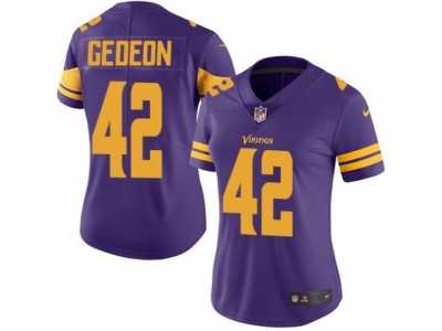 Women's Nike Minnesota Vikings #42 Ben Gedeon Limited Purple Rush NFL Jersey