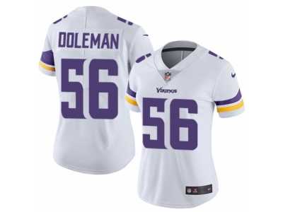 Women's Nike Minnesota Vikings #56 Chris Doleman Vapor Untouchable Limited White NFL Jersey