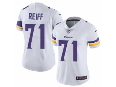 Women's Nike Minnesota Vikings #71 Riley Reiff Vapor Untouchable Limited White NFL Jersey