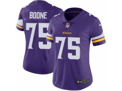 Women's Nike Minnesota Vikings #75 Alex Boone Vapor Untouchable Limited Purple Team Color NFL Jersey