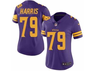 Women's Nike Minnesota Vikings #79 Michael Harris Limited Purple Rush NFL Jersey