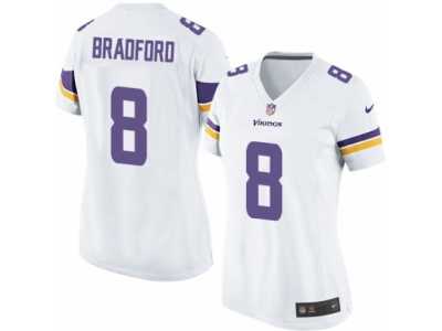 Women's Nike Minnesota Vikings #8 Sam Bradford Limited White NFL Jersey