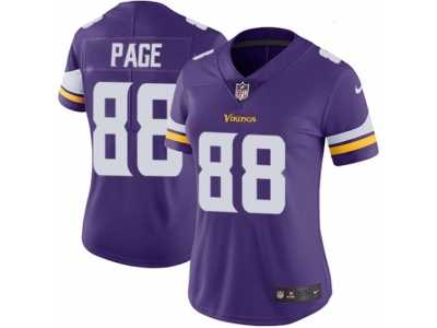 Women's Nike Minnesota Vikings #88 Alan Page Vapor Untouchable Limited Purple Team Color NFL Jersey