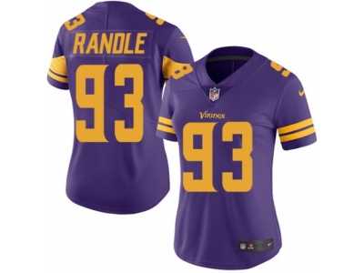Women's Nike Minnesota Vikings #93 John Randle Limited Purple Rush NFL Jersey