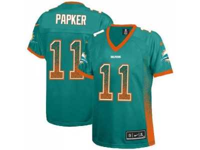Nike Women New Dolphins #11 DeVante Parker Aqua Green Team Color Stitched jerseys(Drift Fashion)