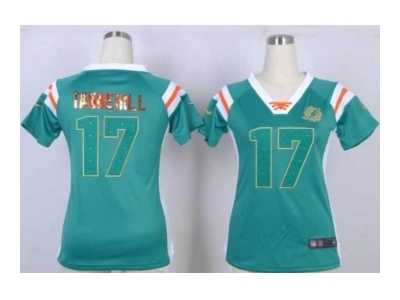 Nike women jerseys miami dolphins #17 ryan tannehill green[fashion Rhinestone sequins]