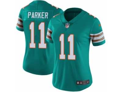 Women's Nike Miami Dolphins #11 DeVante Parker Vapor Untouchable Limited Aqua Green Alternate NFL Jersey