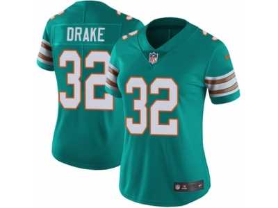 Women's Nike Miami Dolphins #32 Kenyan Drake Vapor Untouchable Limited Aqua Green Alternate NFL Jersey