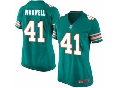 Women's Nike Miami Dolphins #41 Byron Maxwell Game Aqua Green Alternate NFL Jersey
